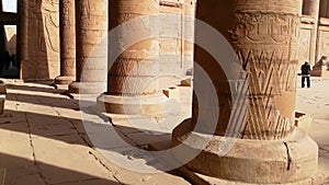 The ruins of the ancient temple of Horus in Edfu, Egypt