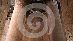 The ruins of the ancient temple of Horus in Edfu, Egypt