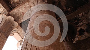 The ruins of the ancient temple of Horus in Edfu, Egypt