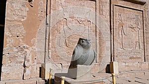 The ruins of the ancient temple of Horus in Edfu, Egypt