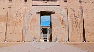 The ruins of the ancient temple of Horus in Edfu, Egypt