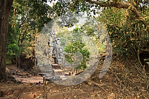 Ruins of ancient temple lost in jungle