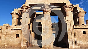 The ruins of the ancient temple of Sebek in Kom - Ombo, Egypt.