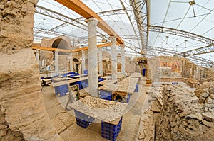 Ruins of the ancient Terrace Houses of Ephesus or Houses on the Slope, located in Turkey