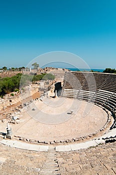 Ruins of ancient theater in Salamis