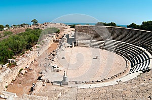 Ruins of ancient theater in Salamis