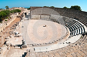 Ruins of ancient theater in Salamis