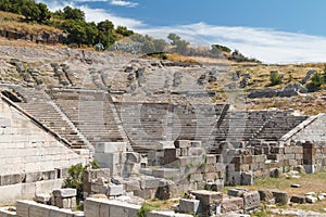 Ruins of the ancient theatre of Halicarnassus, now Bodrum
