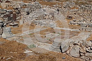 Ruins of the Ancient Thira town, Santorini island