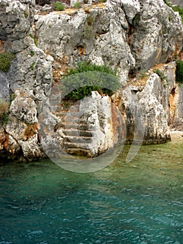 Ruins of ancient town kekova turkey photo