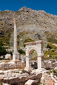 Ruins of ancient town Sagalassos in Antalya region of Turkey