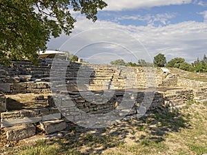 Ruins of ancient Troia city, Canakkale Dardanelles / Turkey