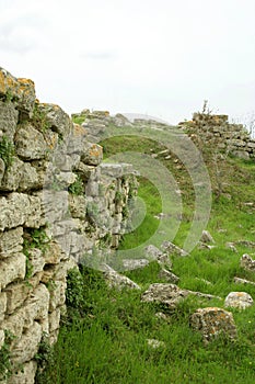 Ruins of ancient troy city