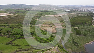 Ruins of ancient Vishegrad Fortress on the southern coast of Studen Kladenets reservoir near town of Kardzhali, Bul