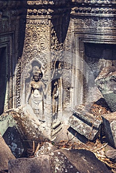 Ruins of Angkor Thom in Cambodia