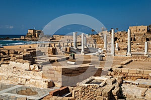 Ruins of antique Caesarea. Israel.