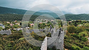 Ruins of the Antique Castle Gedelme Kalesi in the Valley of the Taurus Mountains in Turkey Ancient Roman Kadrema Castle