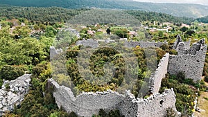 Ruins of the Antique Castle Gedelme Kalesi in the Valley of the Taurus Mountains in Turkey Ancient Roman Kadrema Castle
