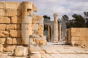 Ruins of antique Gerasa photo