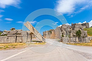 Ruins of Arcadian gete in Ancient Messina photo