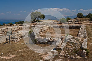 Ruins of the archaic Vouni palace, North Cyprus