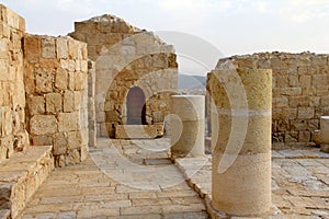 Ruins of Avdat - ancient town founded and inhabited by Nabataeans in Negev desert