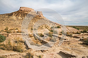 Ruins of Ayaz-Kala Fortress in Uzbekistan