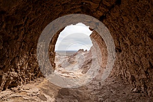 The ruins of Ayaz Kala, one of Desert Castles of Ancient Khorezm traditionally known as Elliq Qala, Unesco World