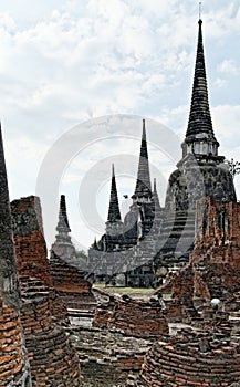 Ruins of Ayutthaya in Thailand