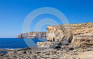 Ruins of Azure Window, Gozo, Malta