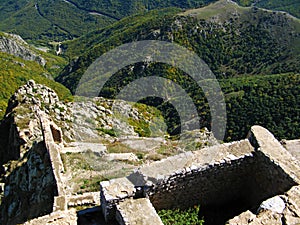 The ruins of Babak fort , Arasbaran region , Northwest Iran