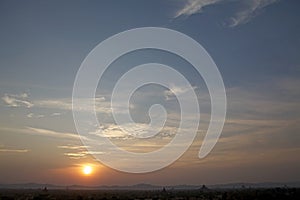 Ruins of Bagan at sunset, Myanmar