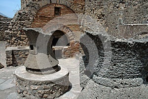 Ruins Of Bakery In Pompeii, Italy