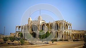 Ruins of the Banko Italia in the center of Massawa, Eritrea photo