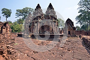 The ruins of Banteay Srei temple in Siem Reap, Cambodia.