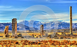 Ruins of Bar-e Aam Palace at ancient Pasargadae