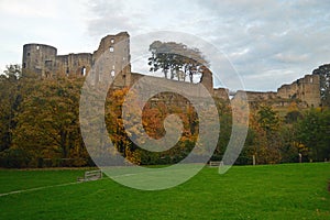 The ruins of Barnard Castle England UK 