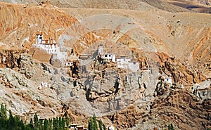 Ruins at Basgo Monastery