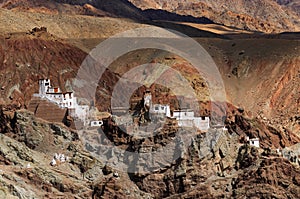 Ruins at Basgo Monastery