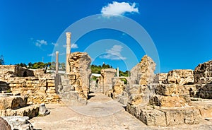 Ruins of the Baths of Antoninus in Carthage, Tunisia.