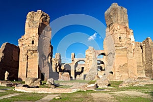 The ruins of the Baths of Caracalla in Rome photo