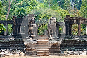 Ruins of Bayon in Angkor, Cambodia