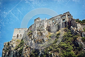 Ruins of Beckov castle on the high rock