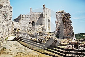 Ruins of Beckov castle, Slovak republic, travel destination