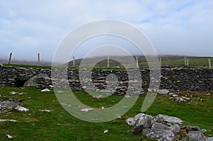 Ruins of Beehive Huts in Ireland