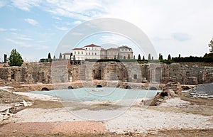 Ruins behind Royal Palace in Venaria Reale, Italy