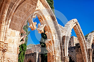 Ruins of Bellapais, gothic abbey near Kyrenia. Kyrenia District, Cyprus