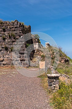 Ruins of Belvoir Fortress - Kokhav HaYarden National Park in Israel.