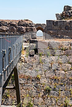 Ruins of Belvoir Fortress - Kokhav HaYarden National Park in Israel. Ruins of a Crusader castle.