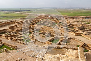 Ruins of the biblical Beersheba, Tel Be& x27;er Sheva